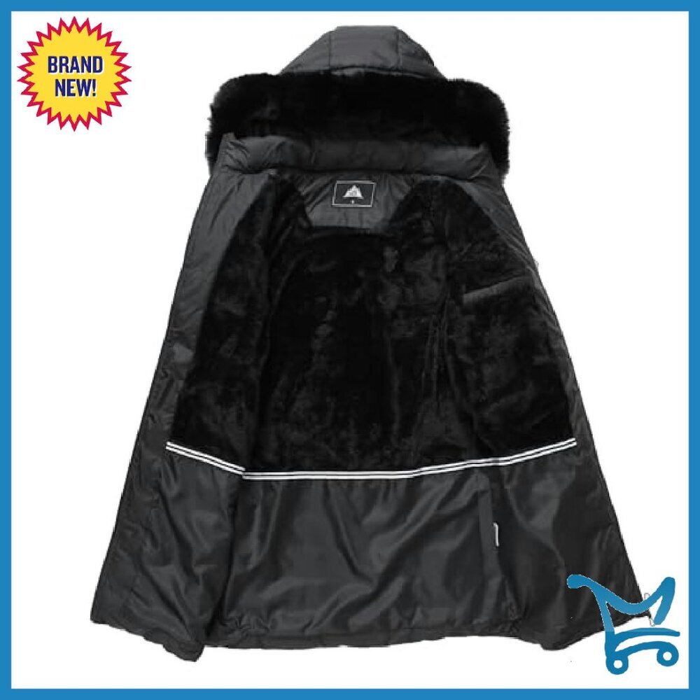 Women's Waterproof Down Jacket Hooded Puffer Coat Winter Warm Thickened - Picture 7 of 8